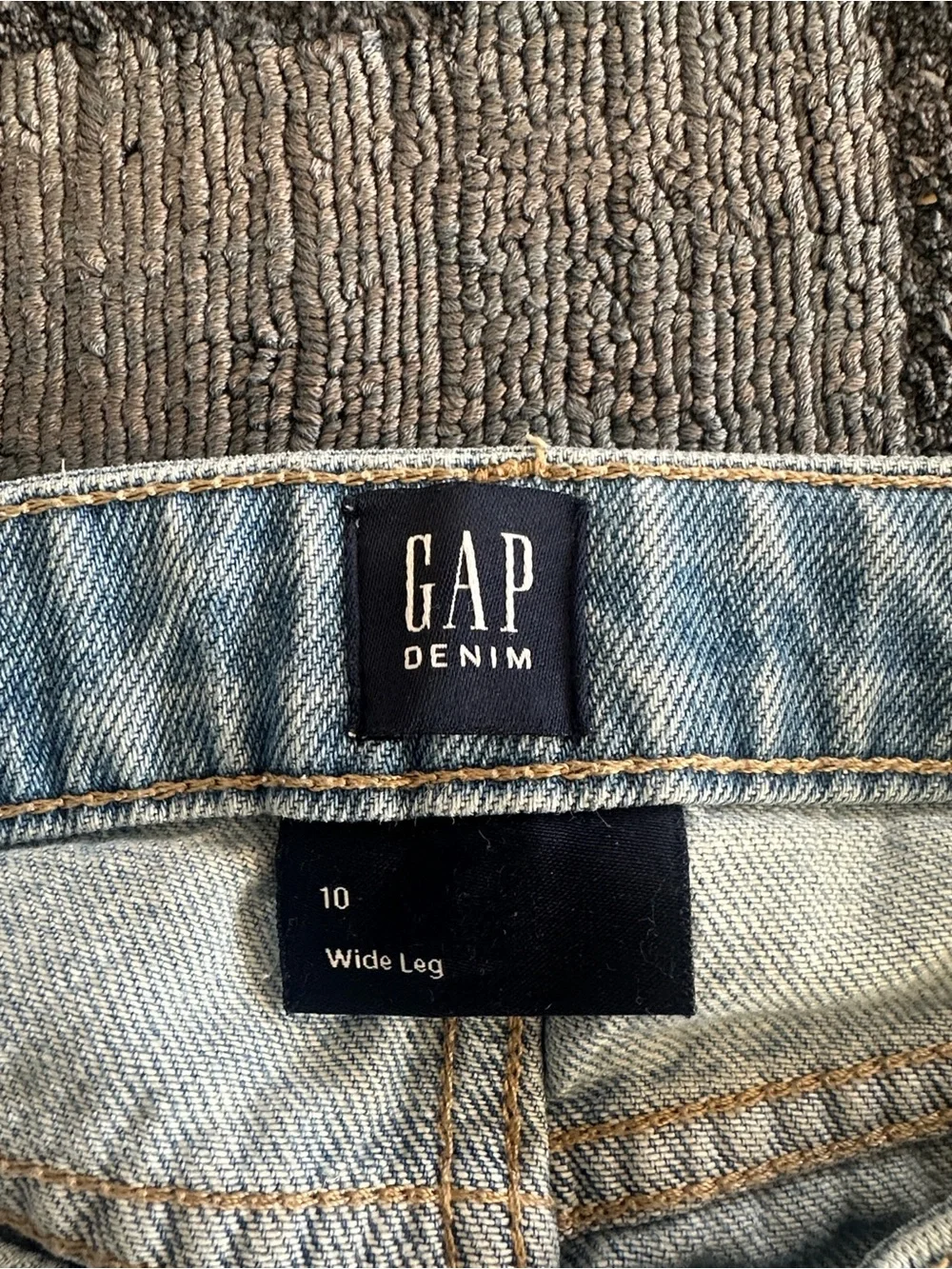GAP Light Blue Wide-Leg Kids Jeans with Butterfly Appliqués
